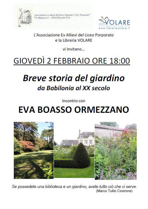Breve storia del giardino - incontro con Eva Boasso Ormezzano